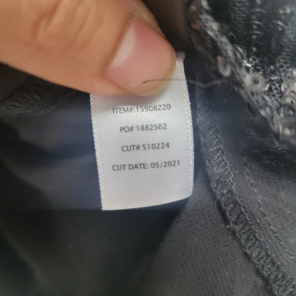 Torrid 4 Black White Sequin Football Striped Abbey Blouse Sporty Tailgate - Picture 13 of 16